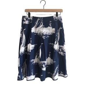 Talbots Knee Length Nautical Skirt Size 4